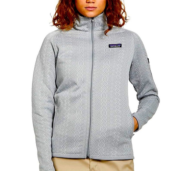 New patagonia womam better sweater 1/4 zio frozen jaquard salt grey size M⭐️⭐️ - Picture 14 of 14